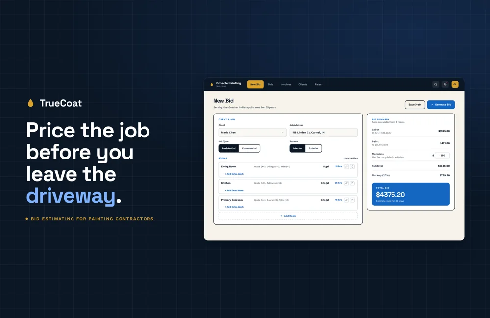 TrueCoat bid-estimating software